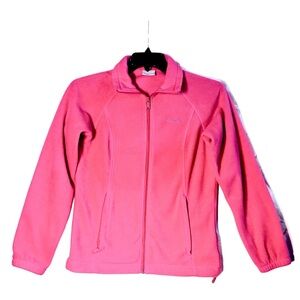 Columbia Fleece Jacket Women’s Pink 2 pocket‎ & Waist Tighten Elastic